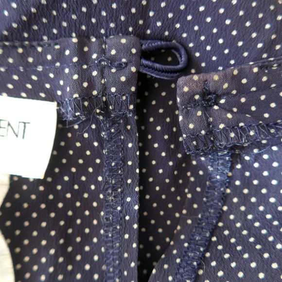 Vintage Yves Saint Laurent Women 2-4 Polka Dot Silk Shell - Picture 6 of 14